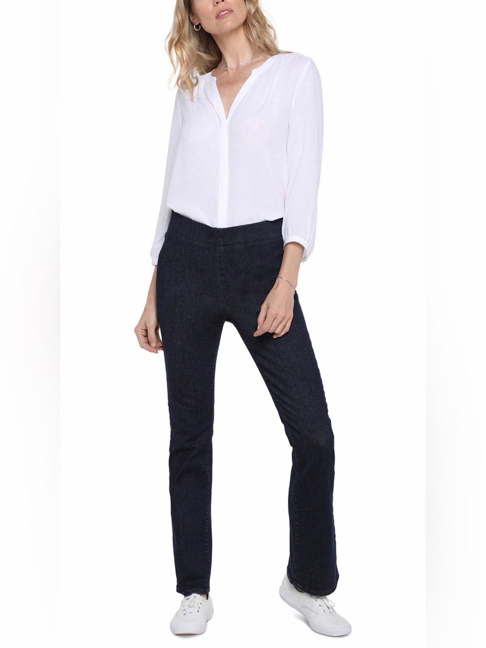 $109 NYDJ Women's Slim Fit Bootcut Pull-On Jeans Langley Blue